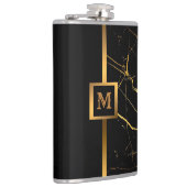 Luxury Elegant Modern Black Gold Marble Heupfles (Rechts)
