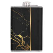 Luxury Elegant Modern Black Gold Marble Heupfles (Achterkant)