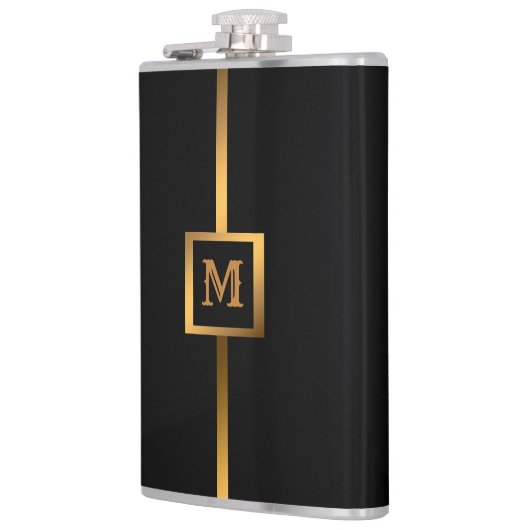 Luxury Elegant Modern Black Gold Marble Heupfles (Links)