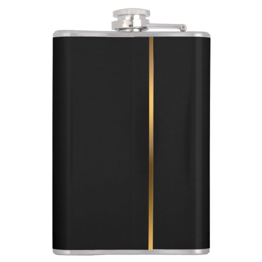 Luxury Elegant Modern Black Gold Marble Heupfles (Achterkant)