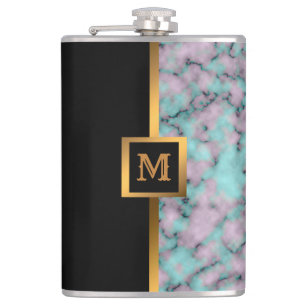 Luxury Elegant Modern Black Gold Marble Heupfles