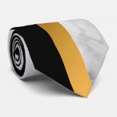 Luxury Elegant Modern Black Gold Marble Stropdas (Opgerold)