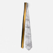 Luxury Elegant Modern Black Gold Marble Stropdas (Achterkant)