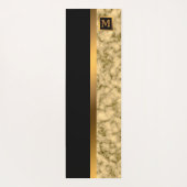 Luxury Elegant Modern Black Gold Marble Yogamat (Achterkant)