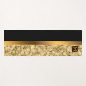 Luxury Elegant Modern Black Gold Marble Yogamat (Voorkant (horizontaal))