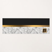 Luxury Elegant Modern Black Gold Marble Yogamat (Voorkant (horizontaal))
