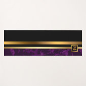 Luxury Elegant Modern Black Gold Marble Yogamat (Voorkant (horizontaal))