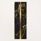 Luxury Elegant Modern Black Gold Marble Yogamat (Voorkant)