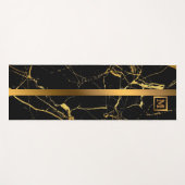 Luxury Elegant Modern Black Gold Marble Yogamat (Voorkant (horizontaal))