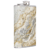 Luxury, Elegant, Modern Gold Grey Pattern Heupfles (Rechts)