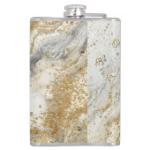 Luxury, Elegant, Modern Gold Grey Pattern Heupfles (Achterkant)