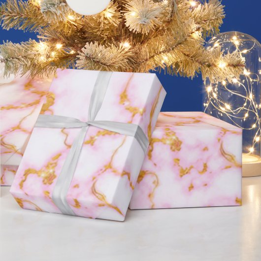 Luxury Elegant Modern Marble Cadeaupapier (Feestdagen)