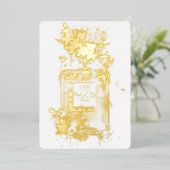 Luxury Elegant Perfume Folie Uitnodiging (Staand Voorkant)