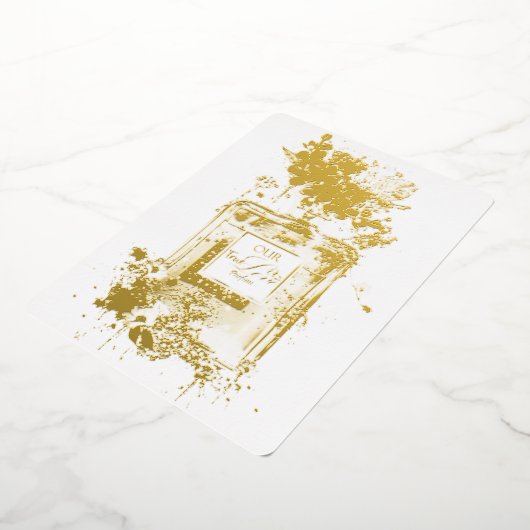 Luxury Elegant Perfume Folie Uitnodiging (Gedraaid)