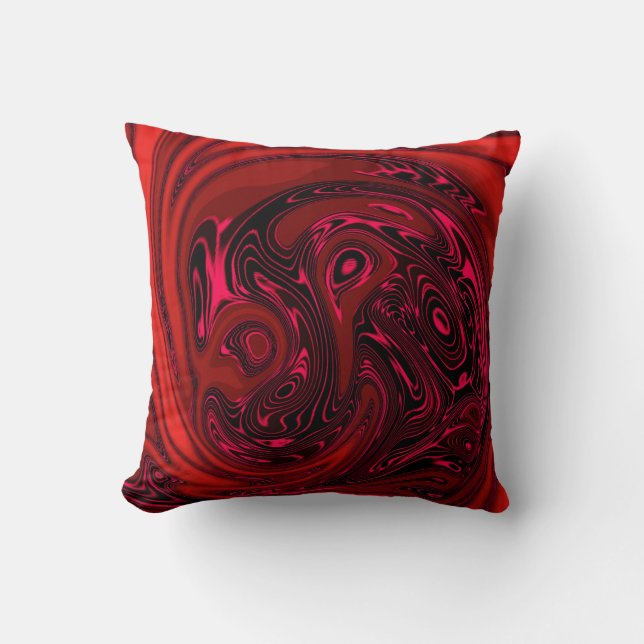 Luxury Elegant Red Dragon Horse Abstract Kussen (Voorkant)