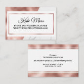 Luxury Elegant Roos Gold Visitekaartje (Voorkant / Achterkant)