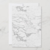Luxury Elegant Silver Foil Marble Wedding Kaart (Achterkant)