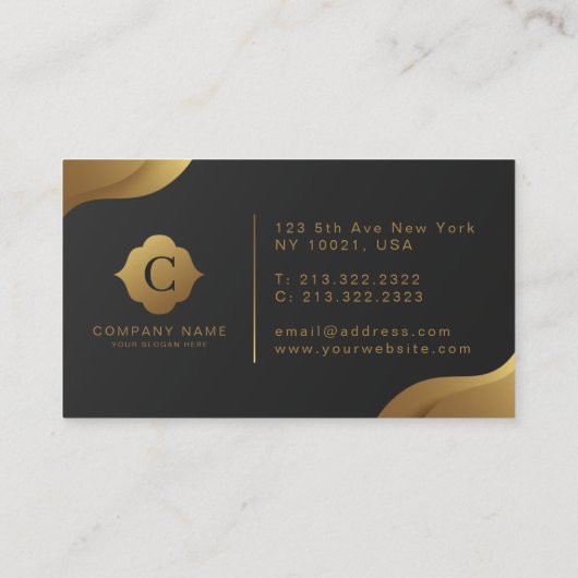 Luxury Elegant Visitekaartje (Achterkant)