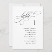 Luxury Elegant Wedding Seding Chart Sign Cards Kaart (Voorkant)