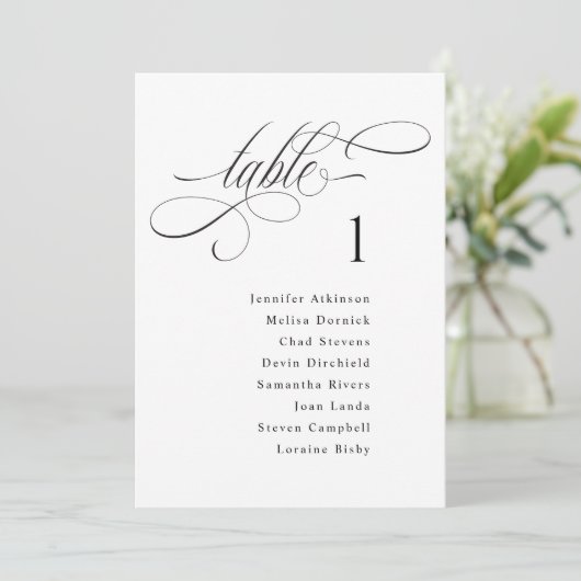 Luxury Elegant Wedding Seding Chart Sign Cards Kaart (Staand voorkant)