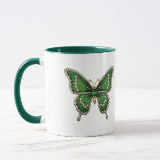Luxury Emerald & Diamond Butterfly  Mok