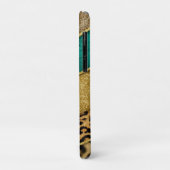 Luxury Emerald & Gold Safari Leopard Zebra Glitter Case-Mate iPhone Case (Achterkant/links)