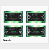 Luxury Emerald Green Black Product Label met Logo (Vel)