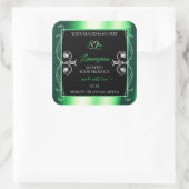 Luxury Emerald Green Black Product Labels diamante (Tas)