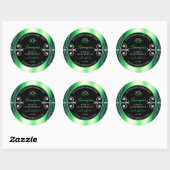 Luxury Emerald Green Black Product Labels diamante (Vel)