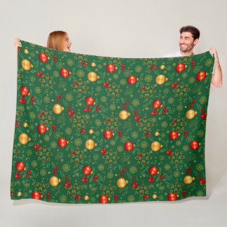 Luxury Emerald Green Christmas Throw Blanket Fleece Deken