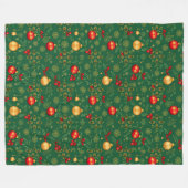 Luxury Emerald Green Christmas Throw Blanket Fleece Deken (Voorkant (Horizontaal))