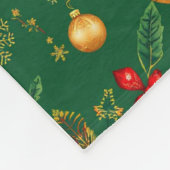 Luxury Emerald Green Christmas Throw Blanket Fleece Deken (Hoek)