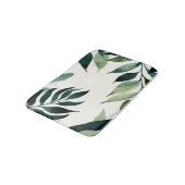 Luxury Emerald Green Gold Botanical Bath Mat (Gekanteld)