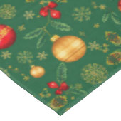 Luxury Emerald Green Gold Christmas Tablecloth Tafelkleed (Gekanteld)