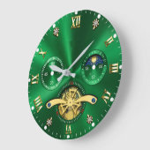 Luxury Emerald Green Gold Elegant Grote Klok (Hoek)