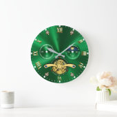 Luxury Emerald Green Gold Elegant Grote Klok (Huis)
