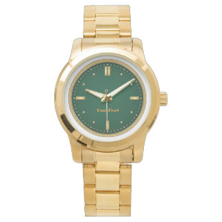 Luxury Emerald Green & Gold Wristwatch Horloge