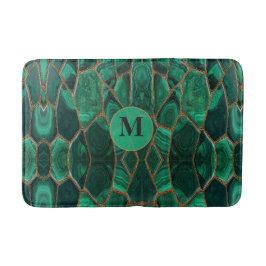 Luxury Emerald Malachite Green Marble Abstract Badmat