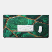 Luxury Emerald Malachite Green Marble Abstract Bureaumat (Keyboard & Muis)