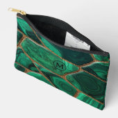 Luxury Emerald Malachite Green Marble Abstract Etui (Open)