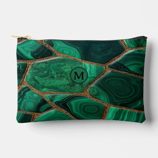 Luxury Emerald Malachite Green Marble Abstract Etui (Voorkant)