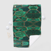 Luxury Emerald Malachite Green Marble Abstract Golfhanddoek (Insitu)