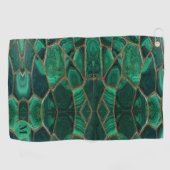 Luxury Emerald Malachite Green Marble Abstract Golfhanddoek (Horizontaal)