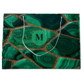Luxury Emerald Malachite Green Marble Abstract Groot Cadeauzakje (Voorkant)