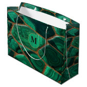 Luxury Emerald Malachite Green Marble Abstract Groot Cadeauzakje (Achterkant Gekanteld)