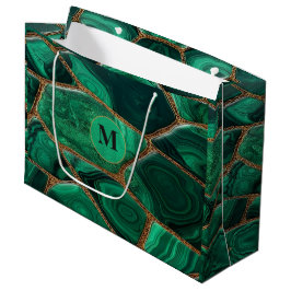 Luxury Emerald Malachite Green Marble Abstract Groot Cadeauzakje