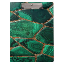 Luxury Emerald Malachite Green Marble Abstract Klembord