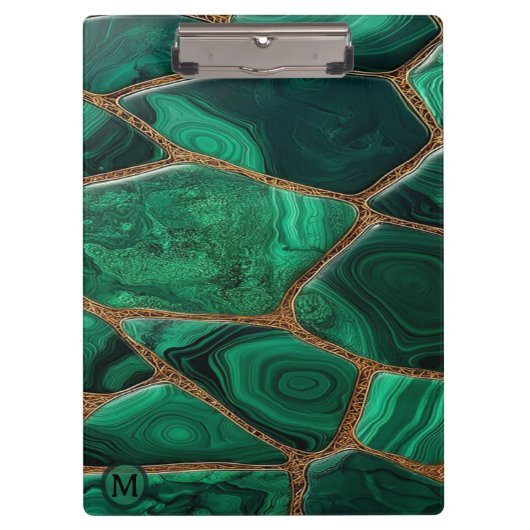 Luxury Emerald Malachite Green Marble Abstract Klembord (Voorkant)