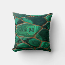 Luxury Emerald Malachite Green Marble Abstract Kussen