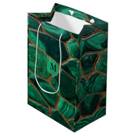 Luxury Emerald Malachite Green Marble Abstract Medium Cadeauzakje